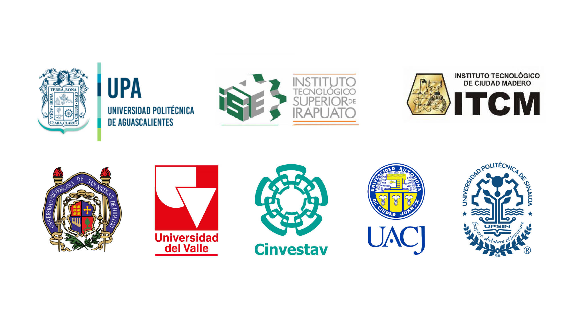 Instituciones participantes, grupo 1