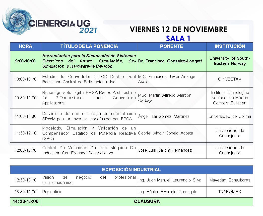 Programa del viernes